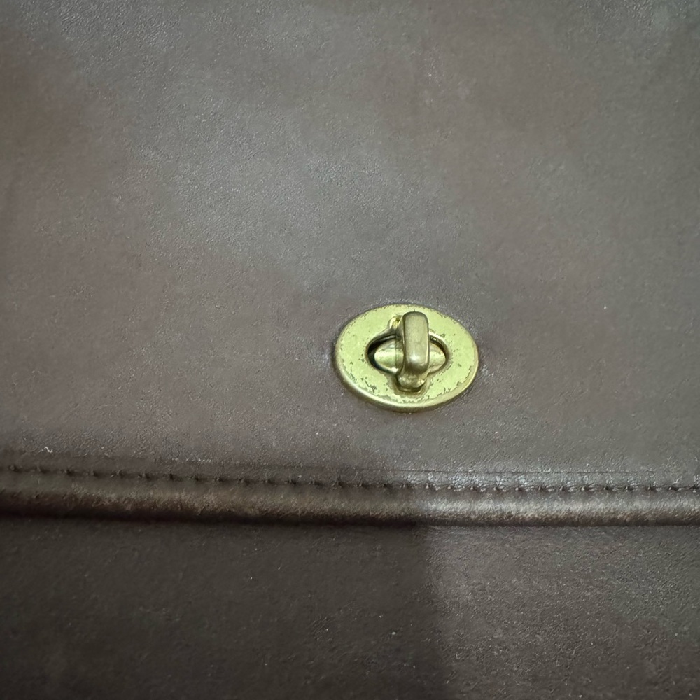 Rare Vintage Coach Court Bag Brown Leather 9870 - Picture 11 of 16